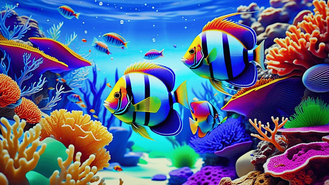The Best 4K Aquarium 🐠 Dive Into The Mesmerizing Underwater Realm, Sea Jellyfish, Coral Reefs