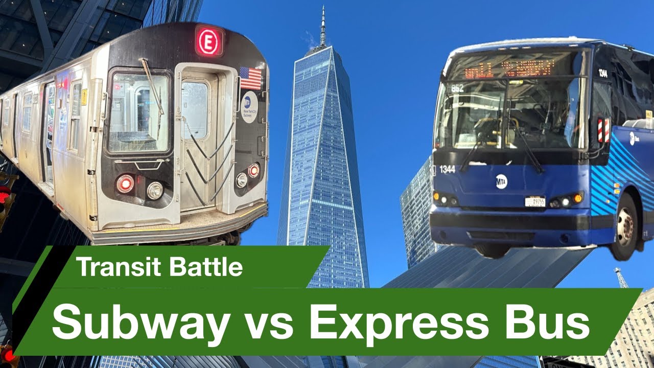 Subway VS Express Bus Which is Faster? Racing From Queens To Manhattan - Transit Battle
