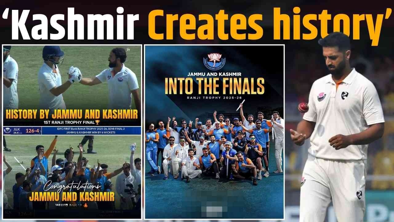 Jammu and Kashmir make history, enter Ranji Trophy final for first time in 67 years!