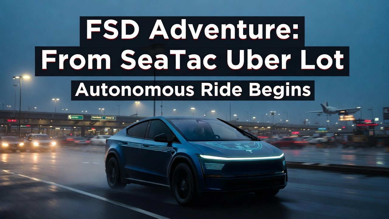 Tesla FSD Journey: SeaTac Uber Pickup to Construction Zone Mastery