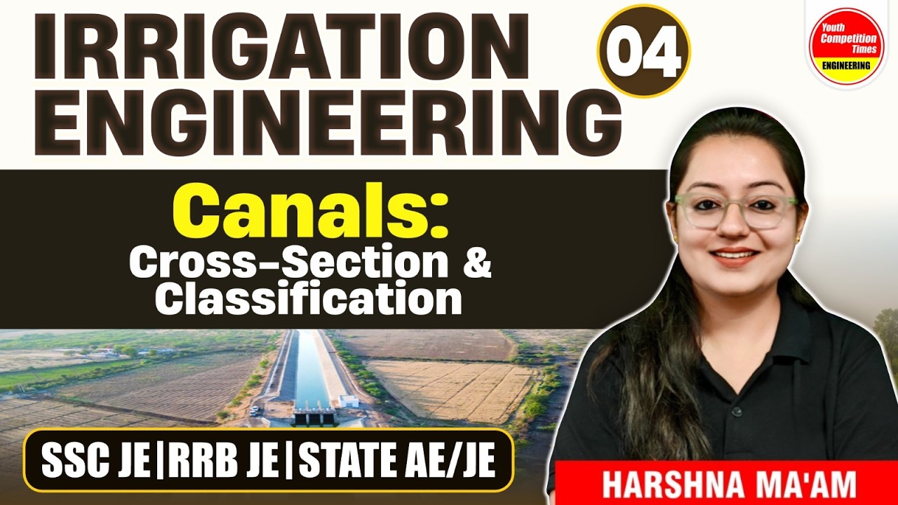 Canal | Canal Cross-Section | Canal Classification | 04 | Irrigation | CE | Harshna Verma