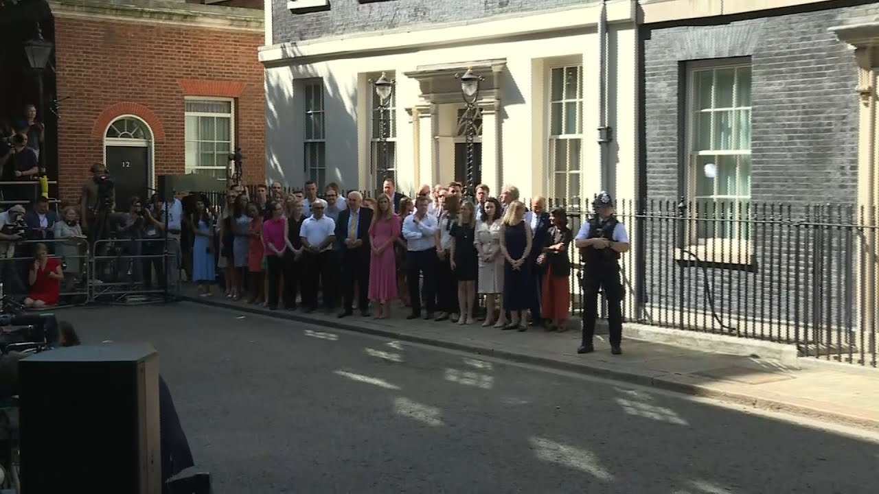 Boris Johnson's girlfriend awaits his arrival at Downing Street | AFP
