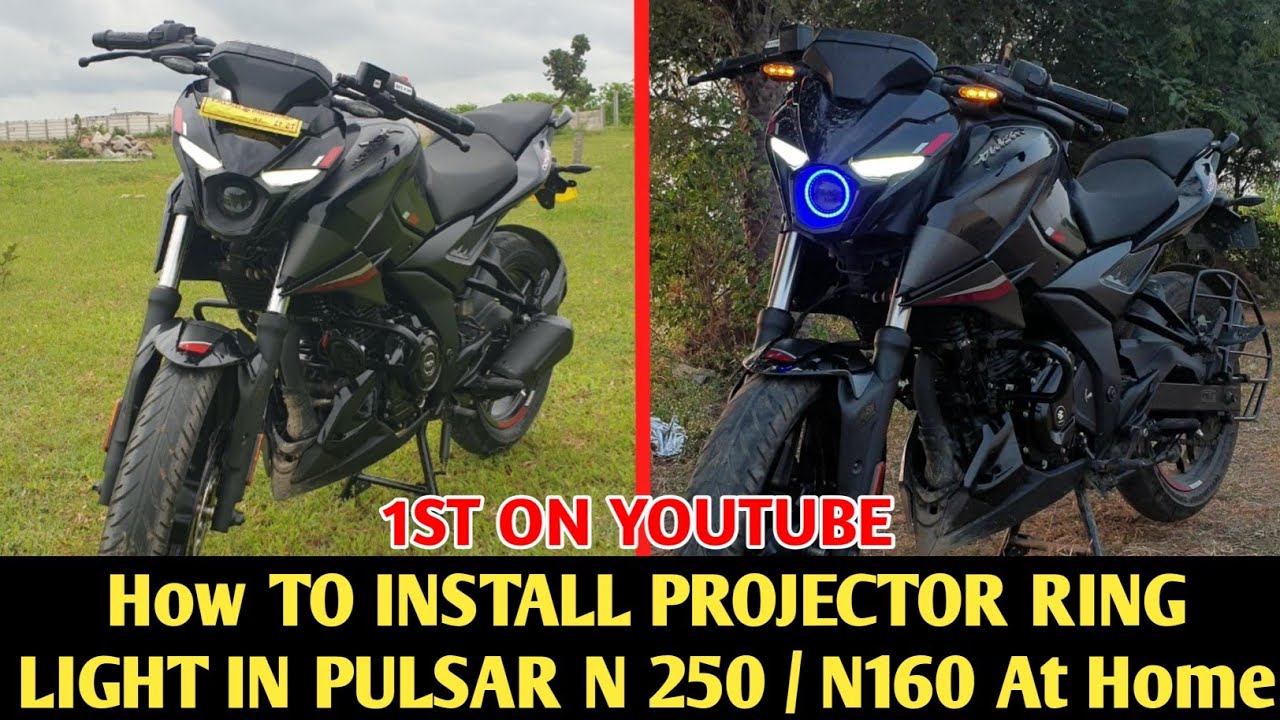Projector Ring Light Installation In Pulsar N 250/160 | Ring Light Modifications | @rkcreations03