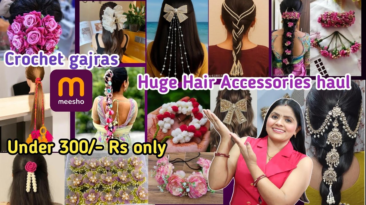 🤩 HUGE Meesho Hair Accessories Haul | Extensions, Buns & Wedding Hairstyles | Party Look 2026