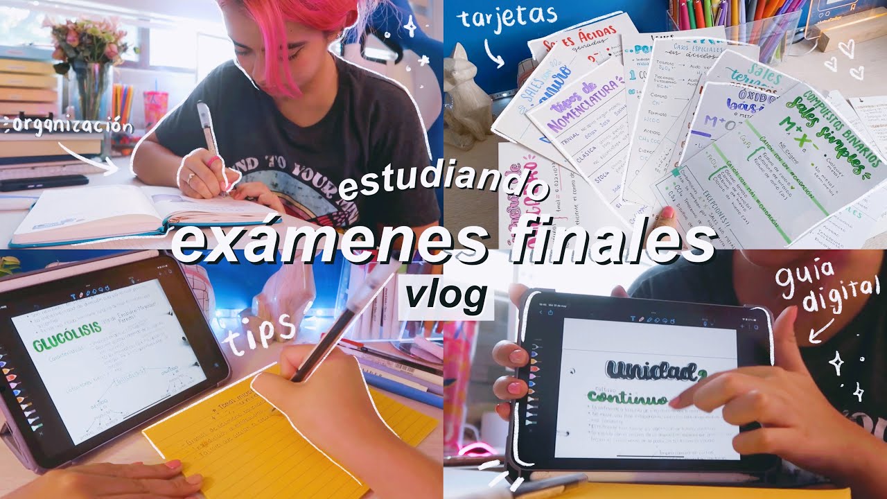 cómo estudiar para examenes finales / vlog estudiando conmigo - DanielaGmr ✨