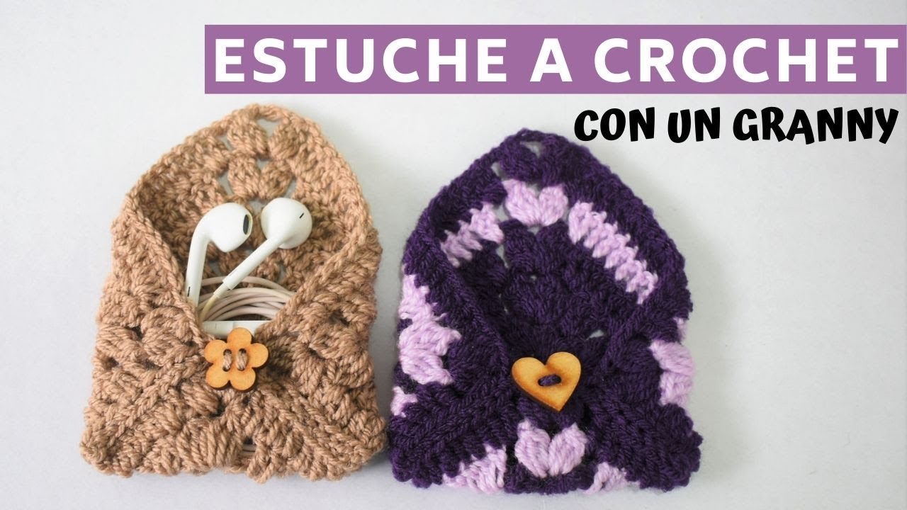 🛍️Estuche o bolso hecho con un Granny a Crochet🧶/Case or bag made with a Granny a Croche