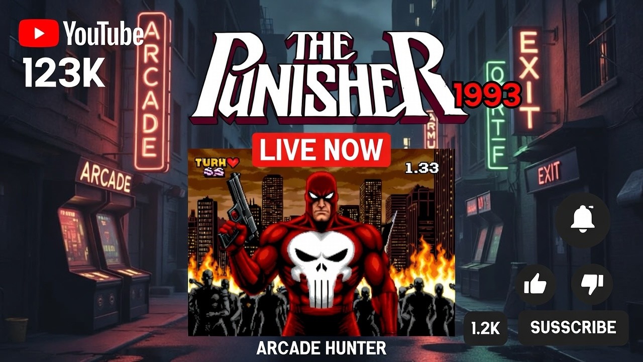 The Punisher (1993) Arcade LIVE – Full Playthrough | Classic Capcom Beat ’Em Up