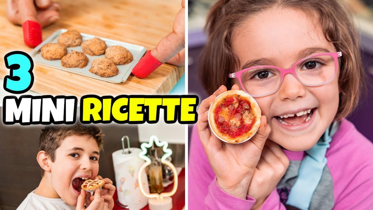 3 MINI RICETTE ADORABILI: Pizza, Crostata e Biscotti Facili da Fare