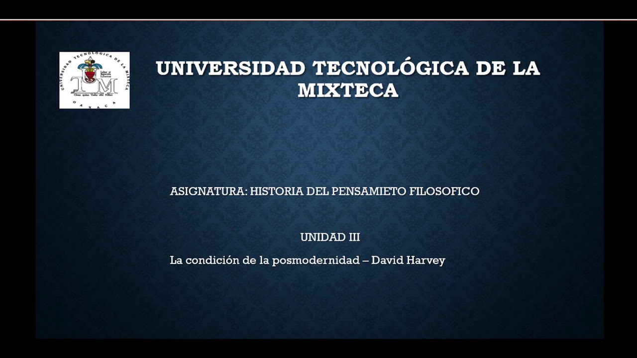 La condición de la posmodernidad de David Harvey