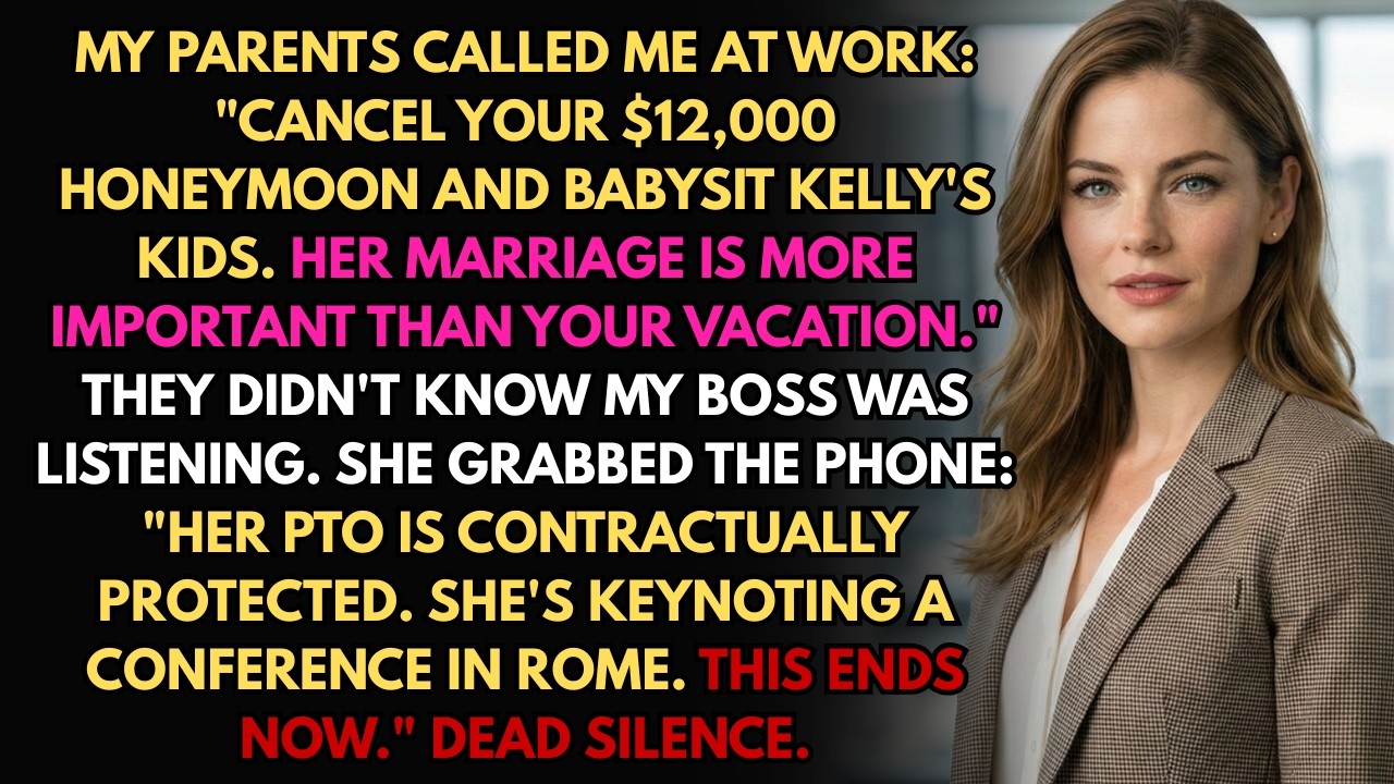 My Parents Demanded I Cancel My Honeymoon To Babysit—What My Boss Told Them On Speakerphone