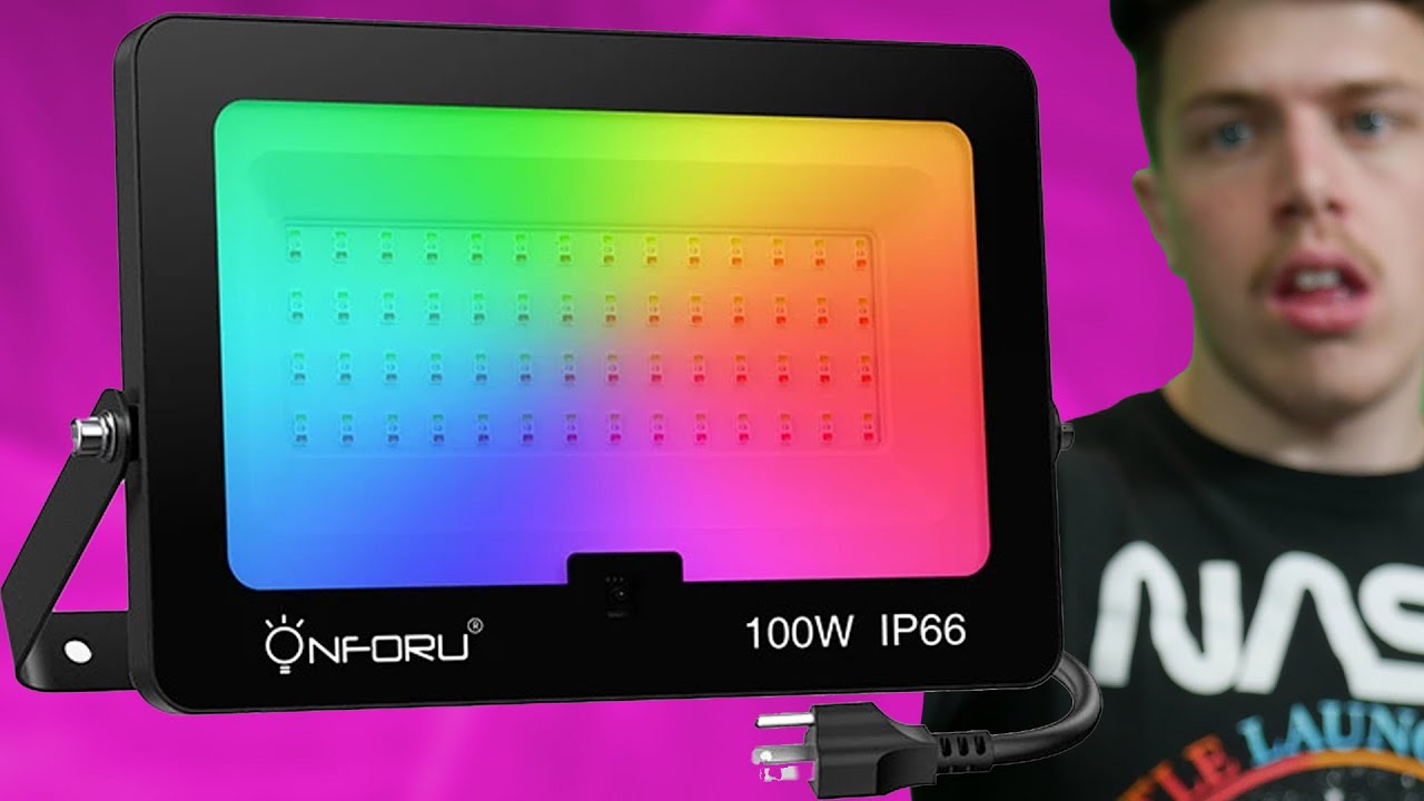 Уличный светодиодный прожектор RGB | Обзор светодиодных прожекторов OnForU RGB мощностью 100 Вт