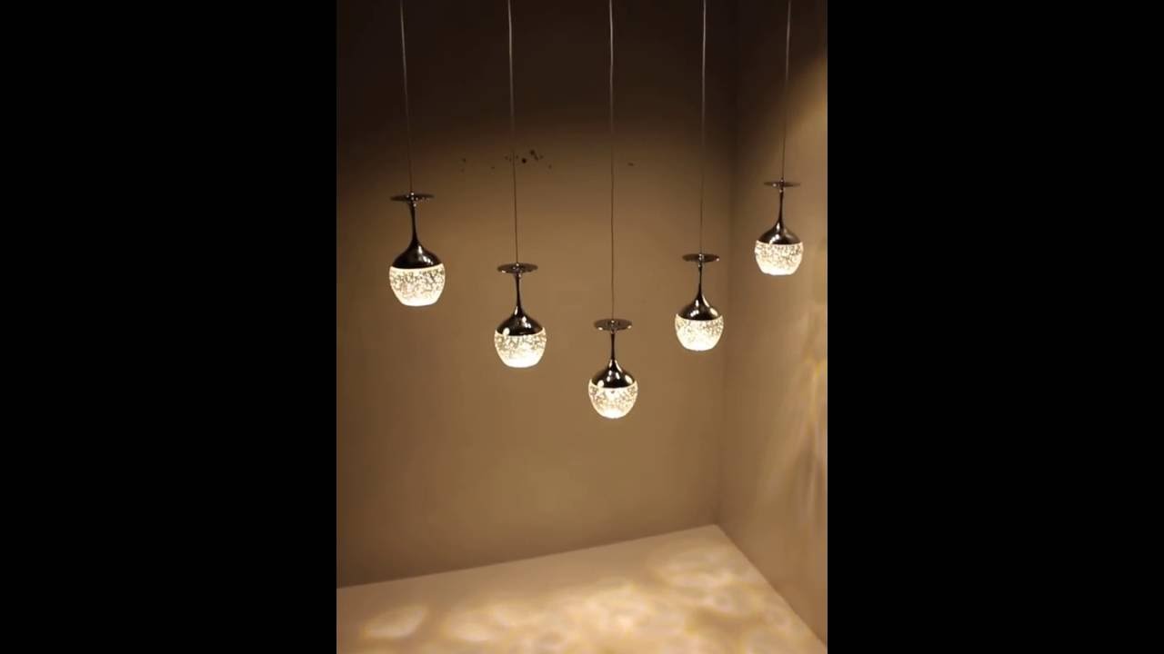 OZCAN 6966-5 LEDOWA LAMPA WISZĄCA SZAMPAŃSKIE KLOSZE, LEDOWY ŻYRANDOL, ZWIS LED. FASHIONLIGHT.PL