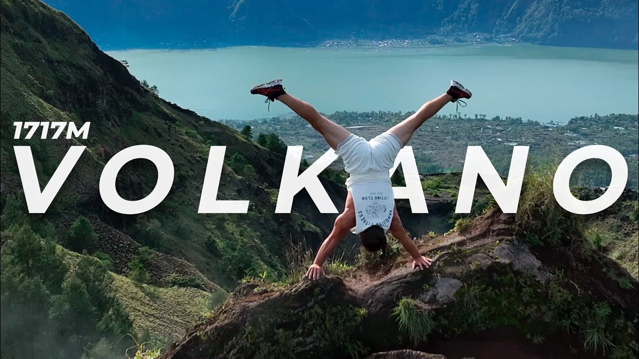 EPIC HANDSTAND on Volcano.  Hiking and Calisthenics on TOP. VLOG 2