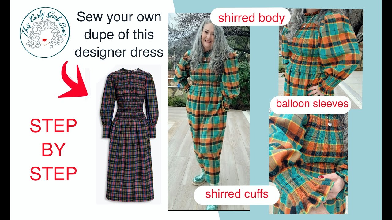 Sew With Me - Making a Ganni inspired Shirred Dress