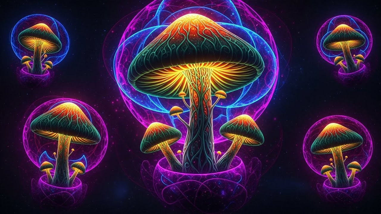 Psychedelic Trance - Glowing Enchantment / Cosmic Journey mix 2025 (AI Graphic Visuals)