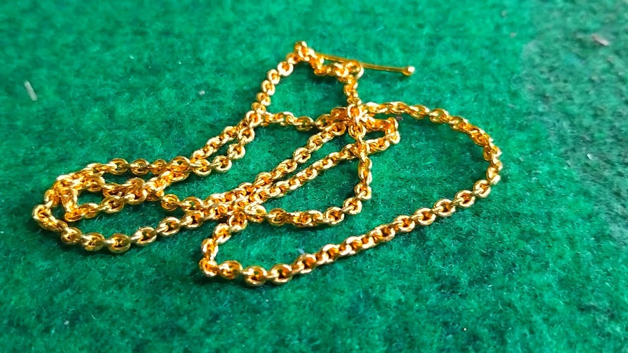 Cara membuat kalung rantai medan berat 20 gram.emas 24K