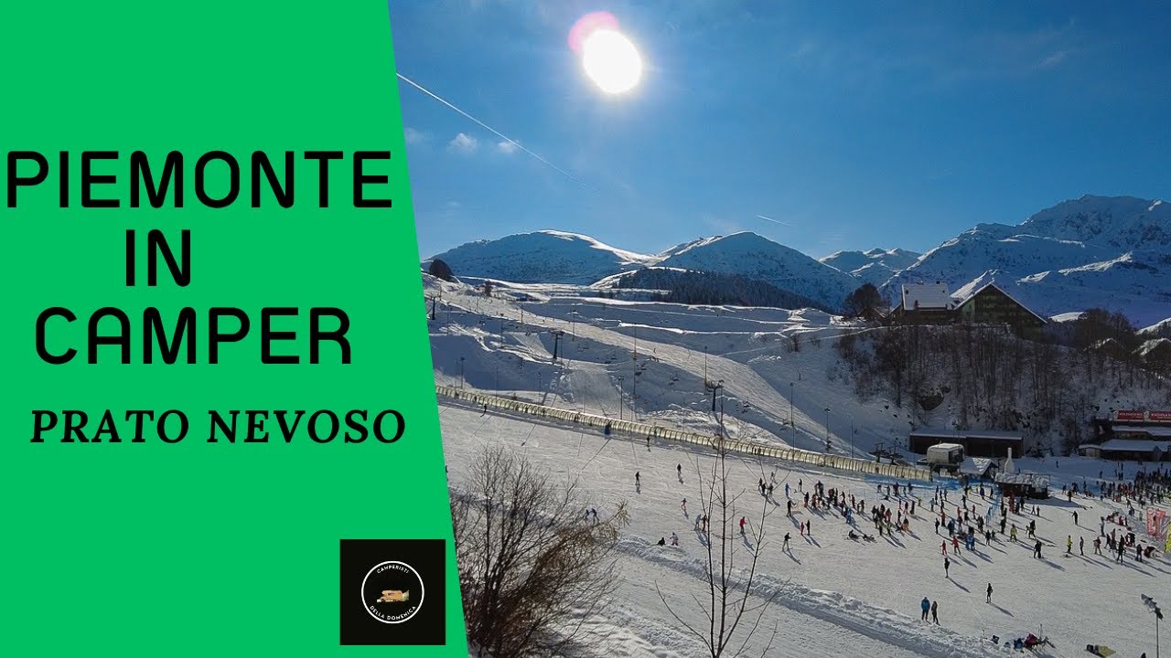In camper a sciare. Prato Nevoso Area Sosta e parcheggi. Piemonte in camper.