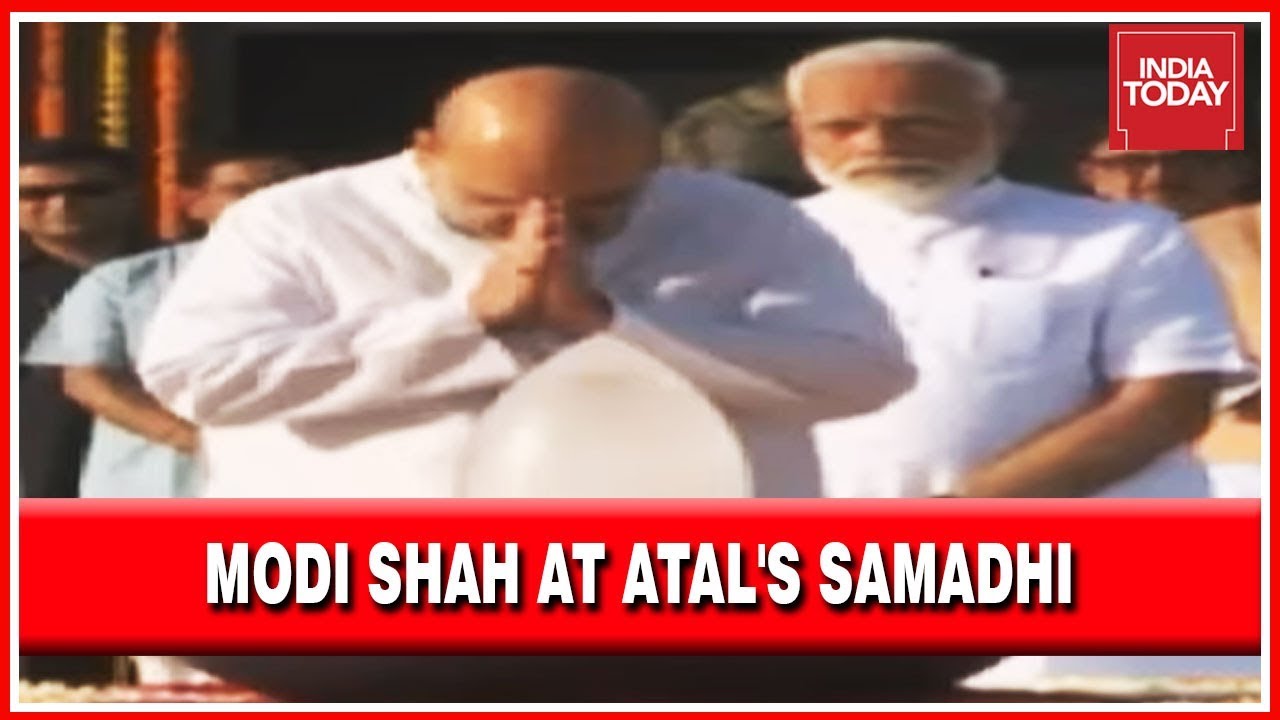 Modi, Amit Shah And NDA Leaders Pay Homage Hours Before Swearing-In Ceremony
