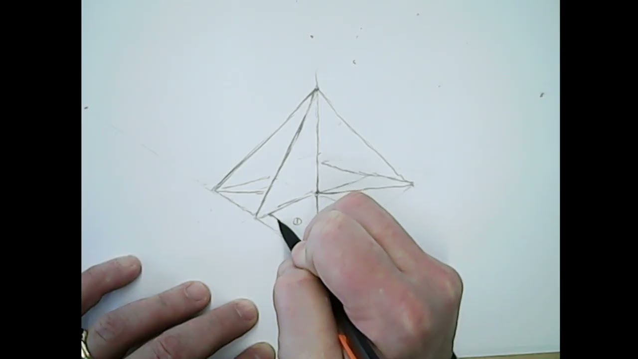 03 Sketching a cutaway pyramid