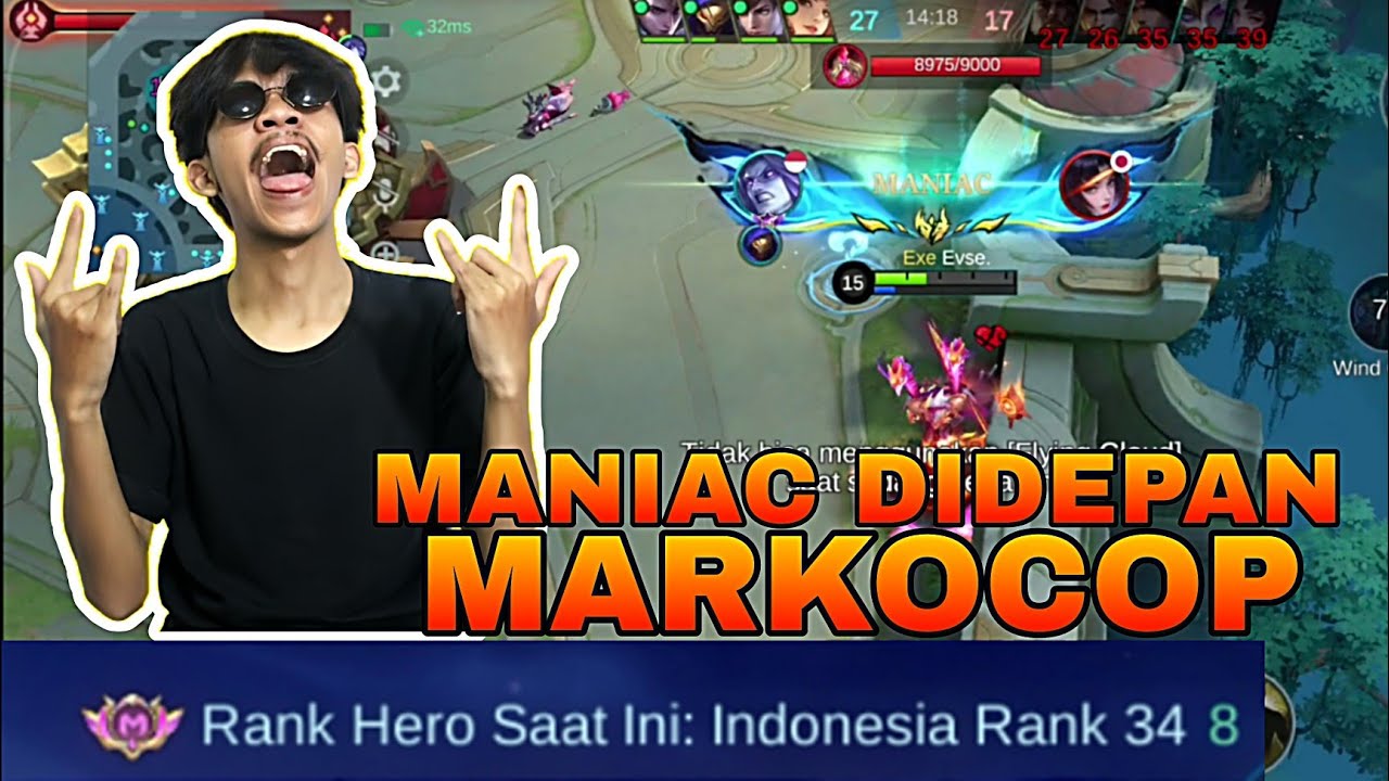 Top Indonesia Moskov, Maniac depan markocop!!!!! #mobilelegends #mlbb #markocop 