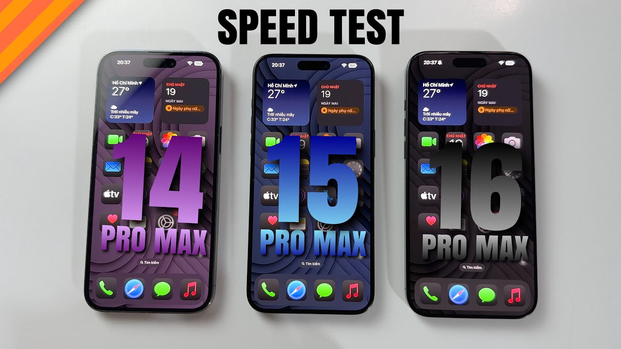 Speed Test iPhone 14 ProMax vs iPhone 15 ProMax vs iPhone 16 ProMax 2025 Máy Nào Đáng Mua Nhất