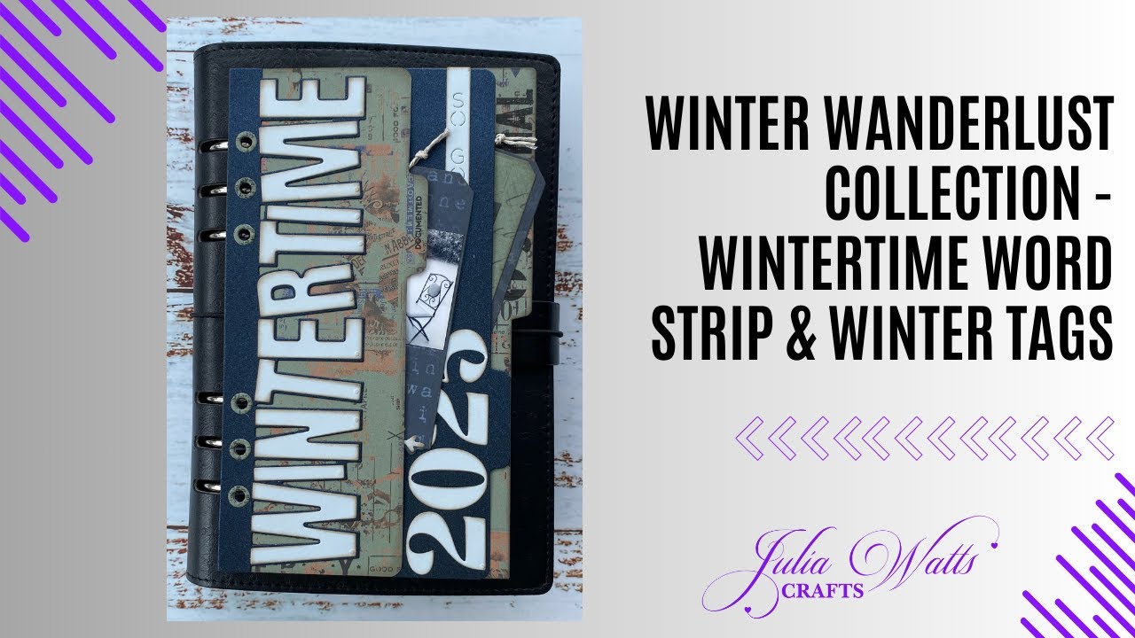 Elizabeth Craft Designs - Winter Wanderlust Collection : Wintertime Word Strip & Winter Tags