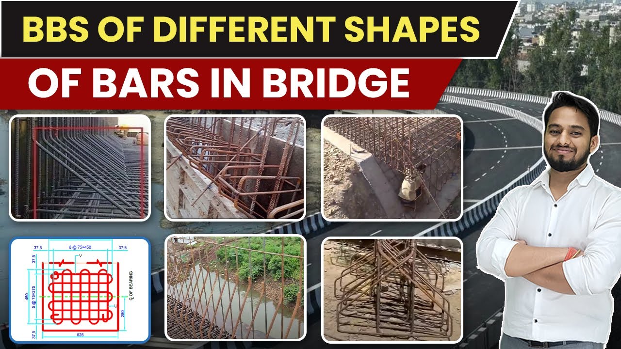 BBS of Different Shapes of Bars in Bridge | Bracket Bar | Shear Key Bar | Haunch Bar etc.
