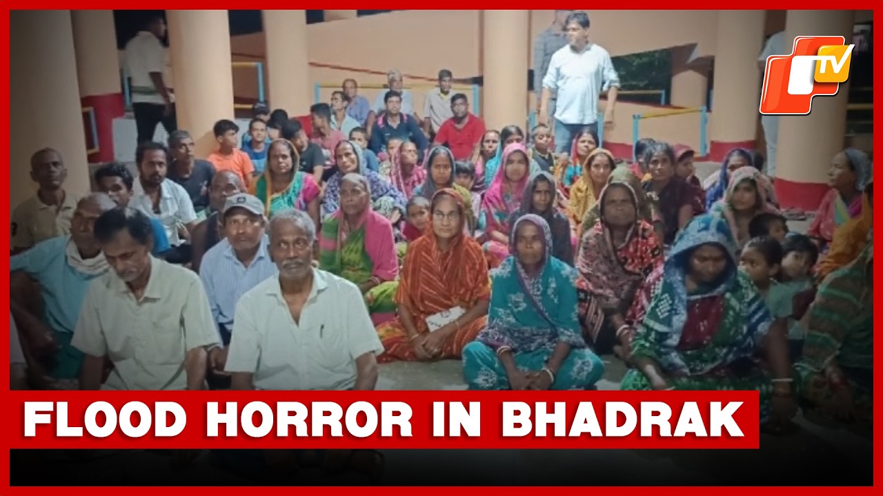 Flood Victims In Bhadrak Wait In Shelters As Waters Continue To Swamp Villages
