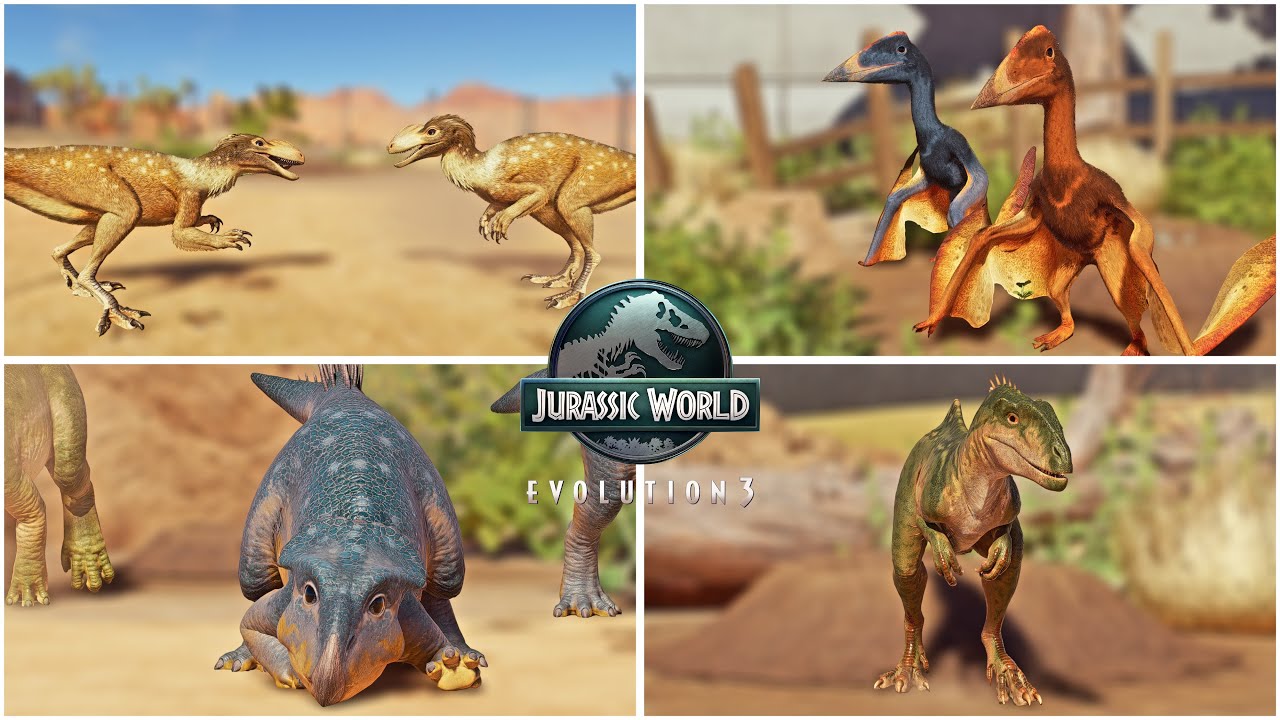 All 4 New Dinosaurs from Deluxe Upgrade Pack | Jurassic World Evolution 3