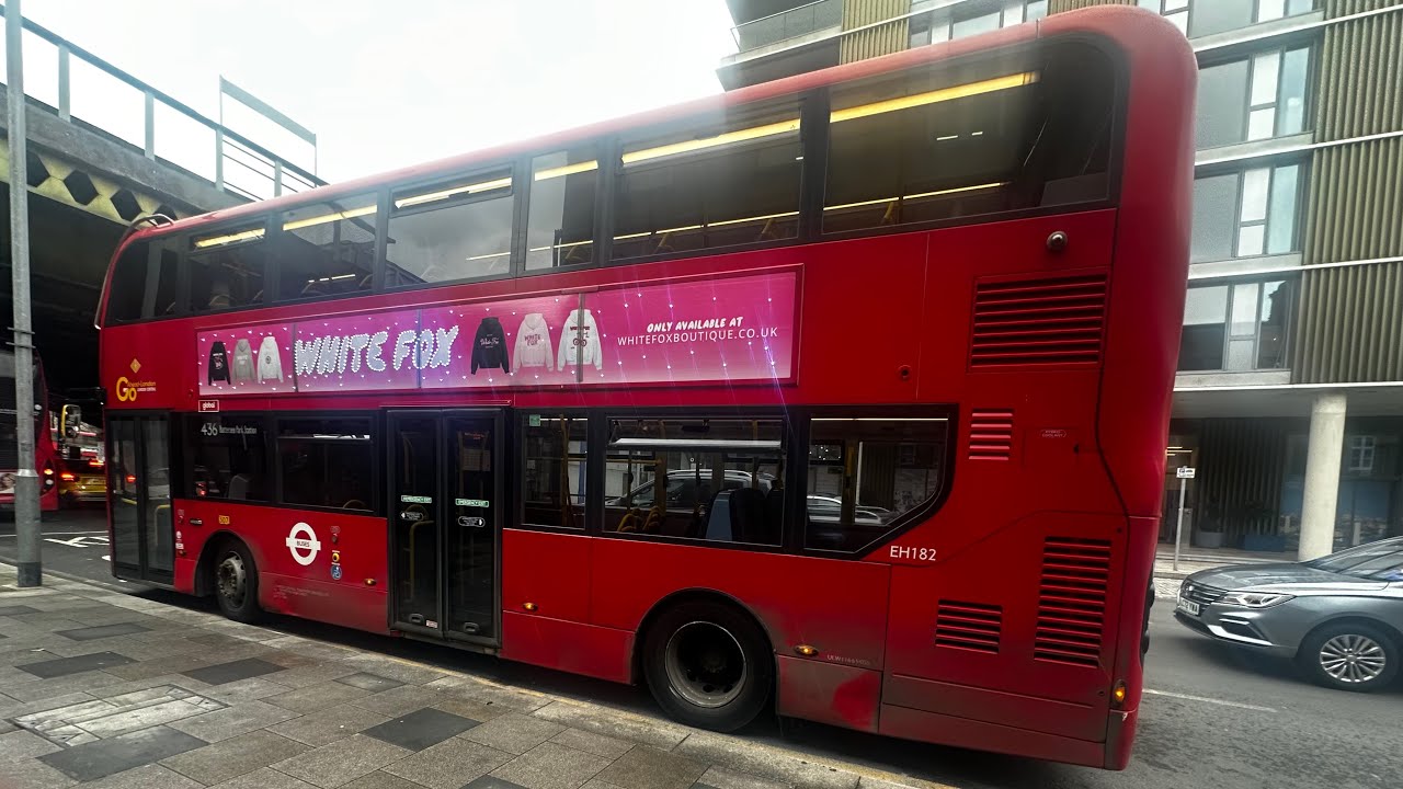Journey on Route 436 to Battersea Park Station| Go-Ahead London EH182 