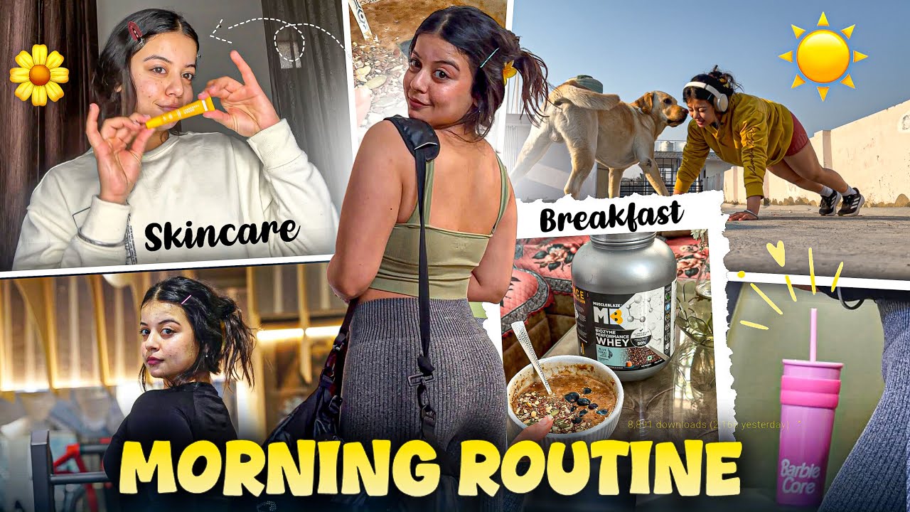 SATURDAY MORNING ROUTINE 🎀💪🏻Making breakfast, Grwm, self care🧖🏻‍♀️