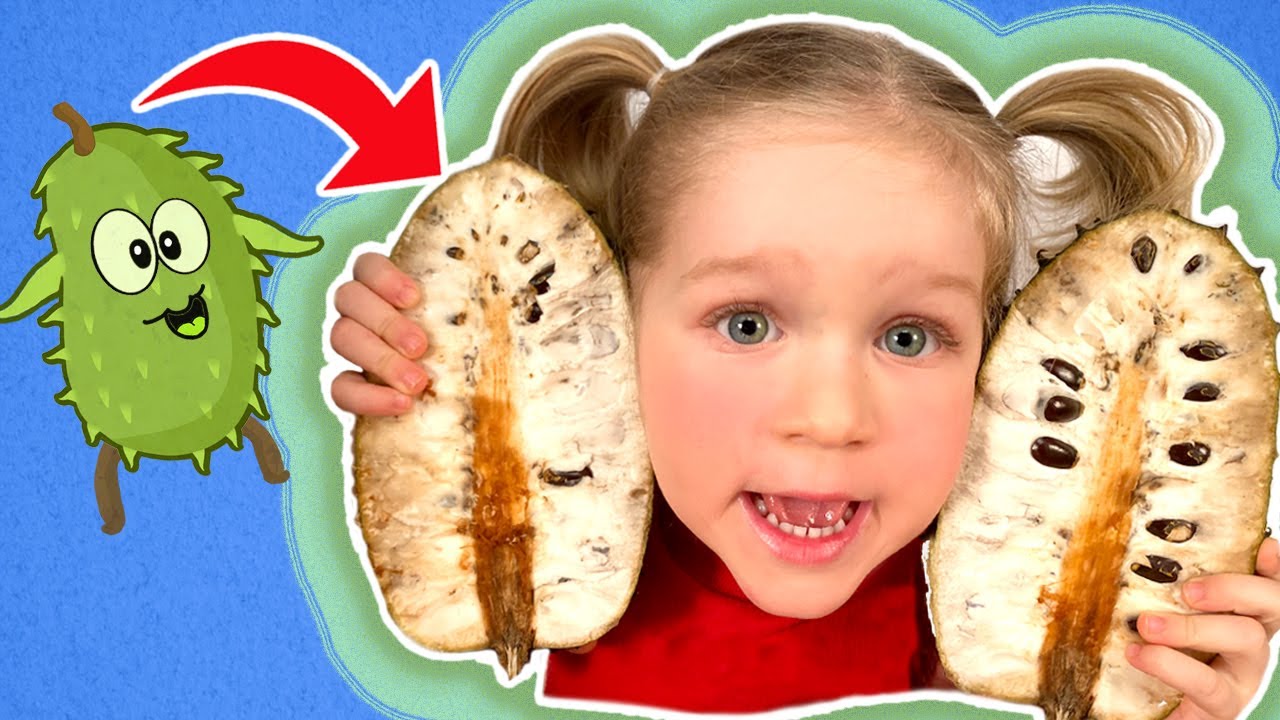 3 Year-Old Eats Exotic Fruit!  - Soursop