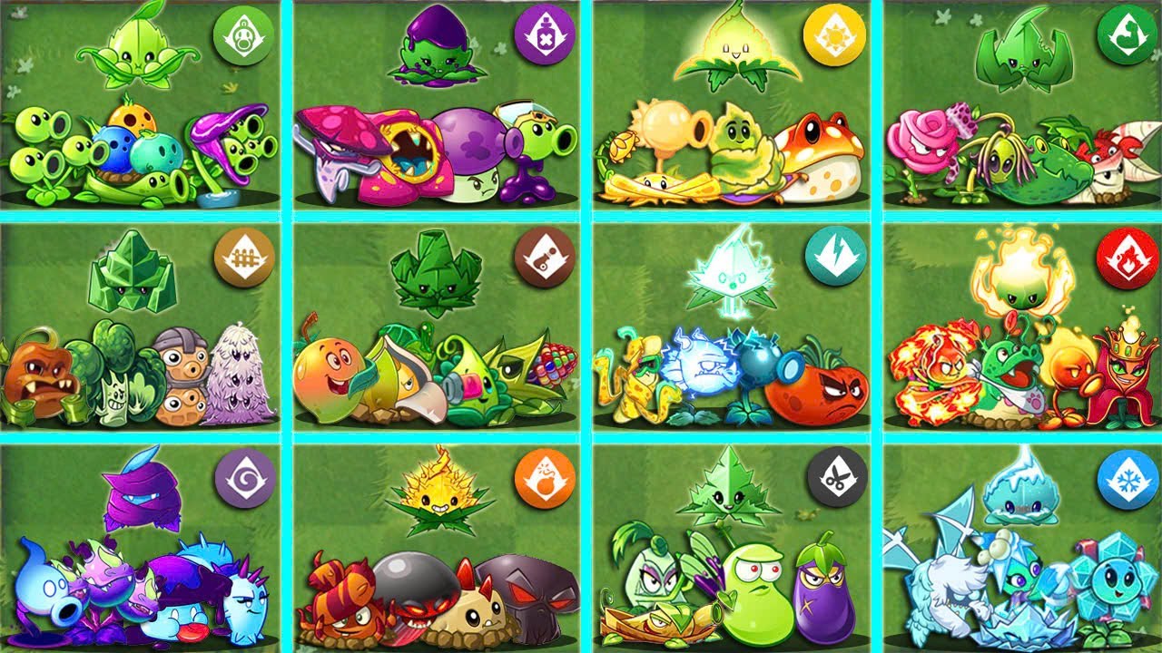 Random 12 Team 5 Plants & Mint Vs All Zombies - Who Will Win? - Pvz 2 Team Plant Battlez