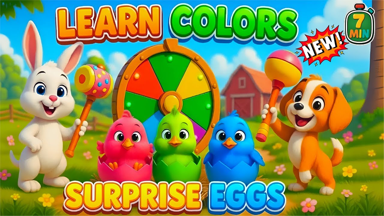 Surprise Eggs Teach You Colors - Fun for Kids!
