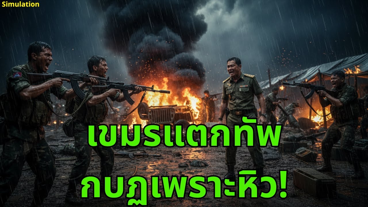 เขมรแตกแล้ว! ทหารหันปืนยิงกันเอง | การสร้างใหม่ด้วย AI