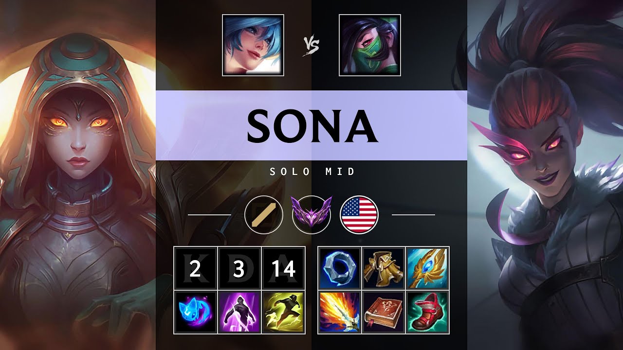 Sona Mid vs Akali - NA Master Patch 25.21