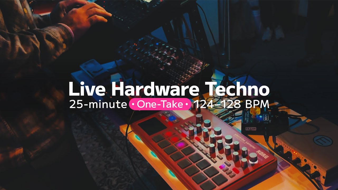Live Hardware Techno &mdash; 25-minute &bull; One-Take &bull; 124&ndash;128 BPM