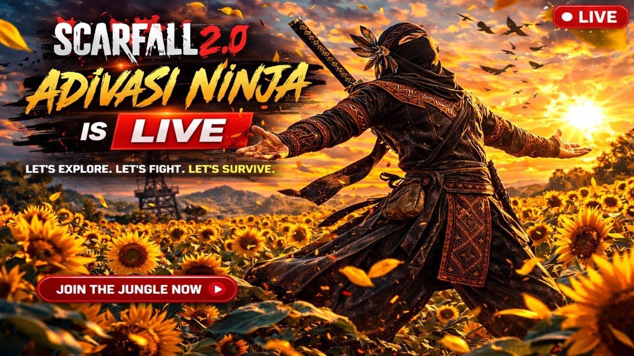 SCARFALL 2.0 🔥 Adivasi Ninja LIVE | Intense Survival Battles!