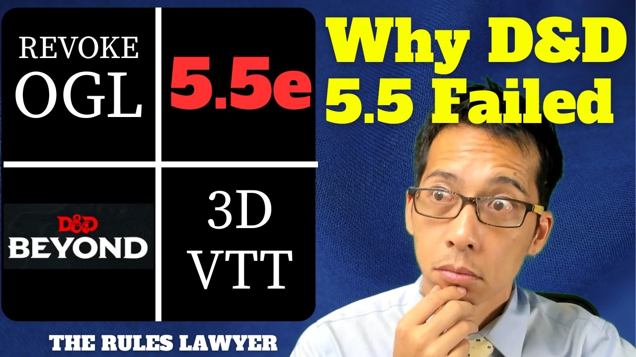 D&D leaders leave WOTC! Why did 5.5e (2024 edition) fail? (Rules Lawyer)
