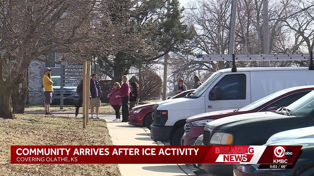 Olathe neighbors gather outside community center after reported ICE activity