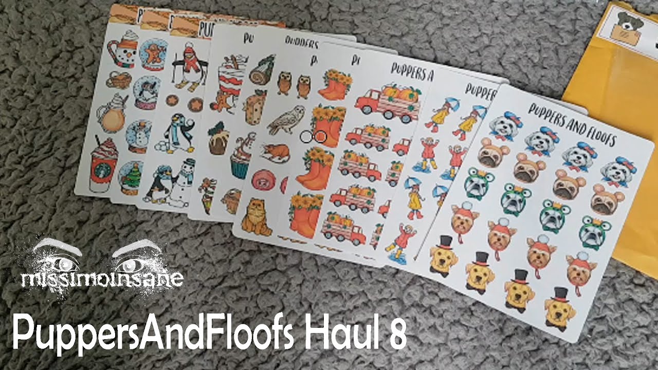 8th Haul PRGirl PuppersAndFloofs Sticker Autumn / XMas - Plus 20% off!! (Planner)