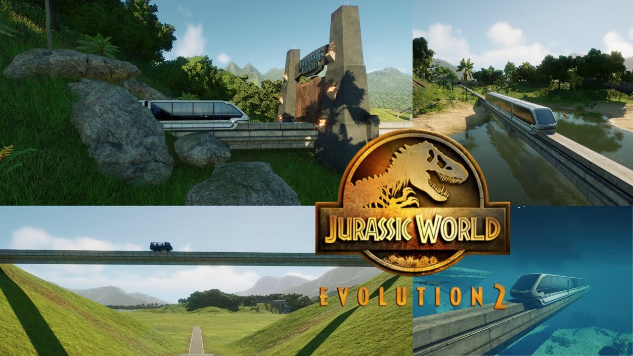 OHNE MODS durch TUNNEL, über BRÜCKEN und durch die Lagune! | JURASSIC WORLD EVOLUTION 2