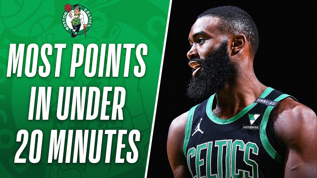 Jaylen Brown Scores The MOST POINTS In Under 20 minutes Played During The Shot Clock Era!