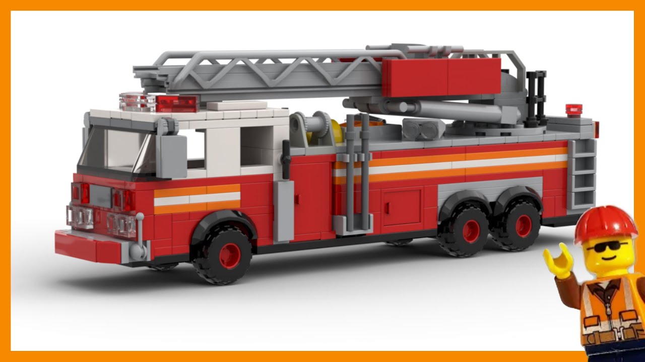 LEGO FDNY Ladder Truck MOC (Building Instructions)