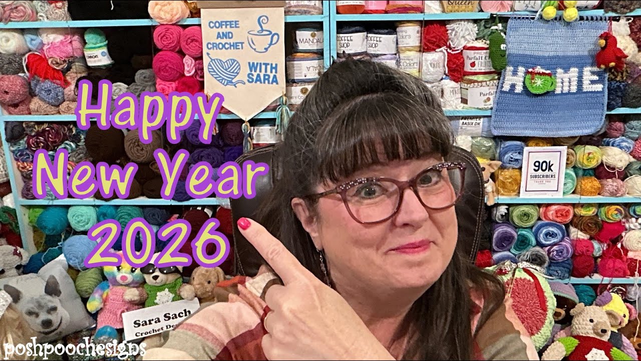 COFFEE AND CROCHET PODCAST -  December 30, 2025 - HAPPY NEW YEAR!      #crochetpodcast #videopodcast