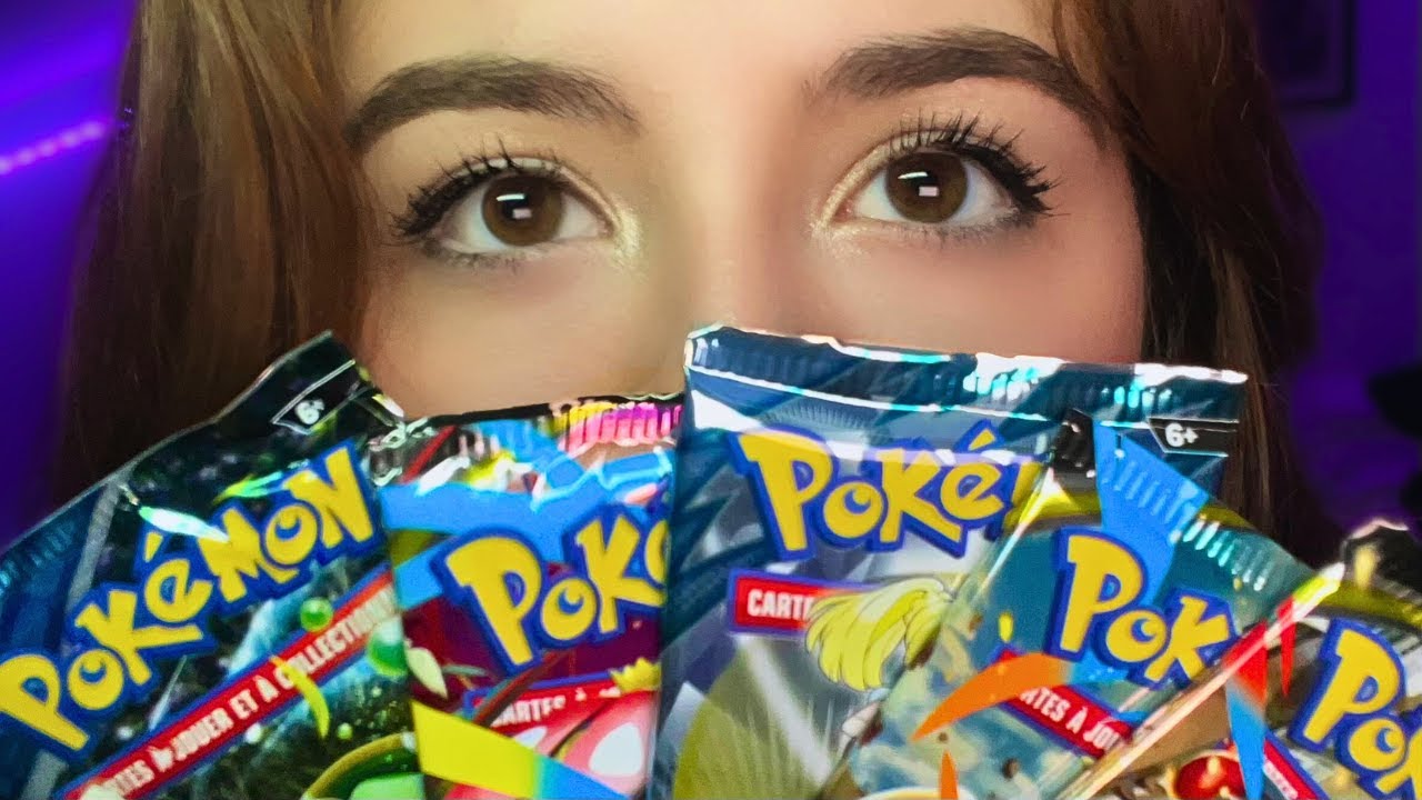 ASMR 🌙 Ouvrons des boosters Pokémon en douceur 🌙