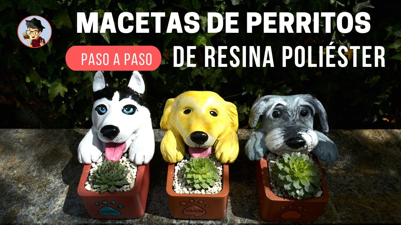 ¿Cómo hacer macetas de RESINA POLIÉSTER? / CACHORROS.