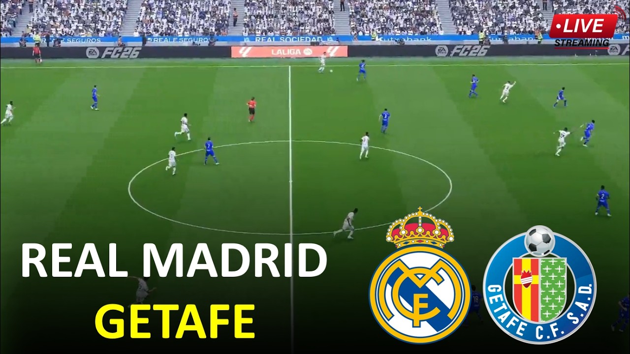 🔴Real Madrid vs Getafe en vivo I La Liga 2026 Full Match Streaming I Simulation