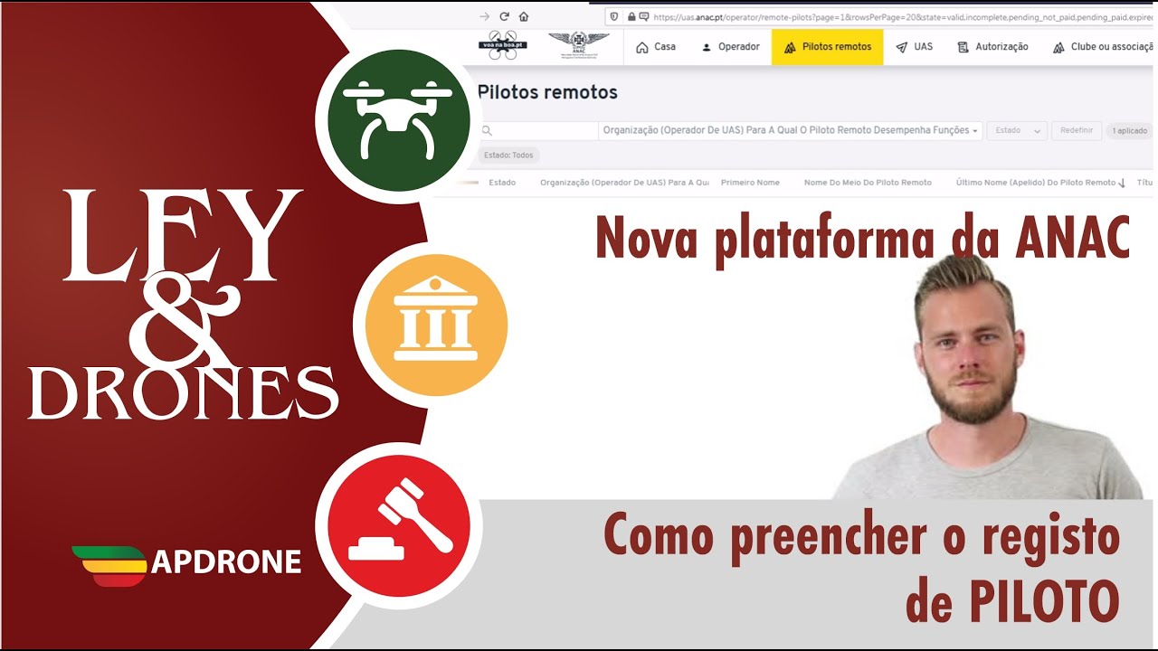 Nova Regulamentação Europeia - Como preencher o registo de Piloto