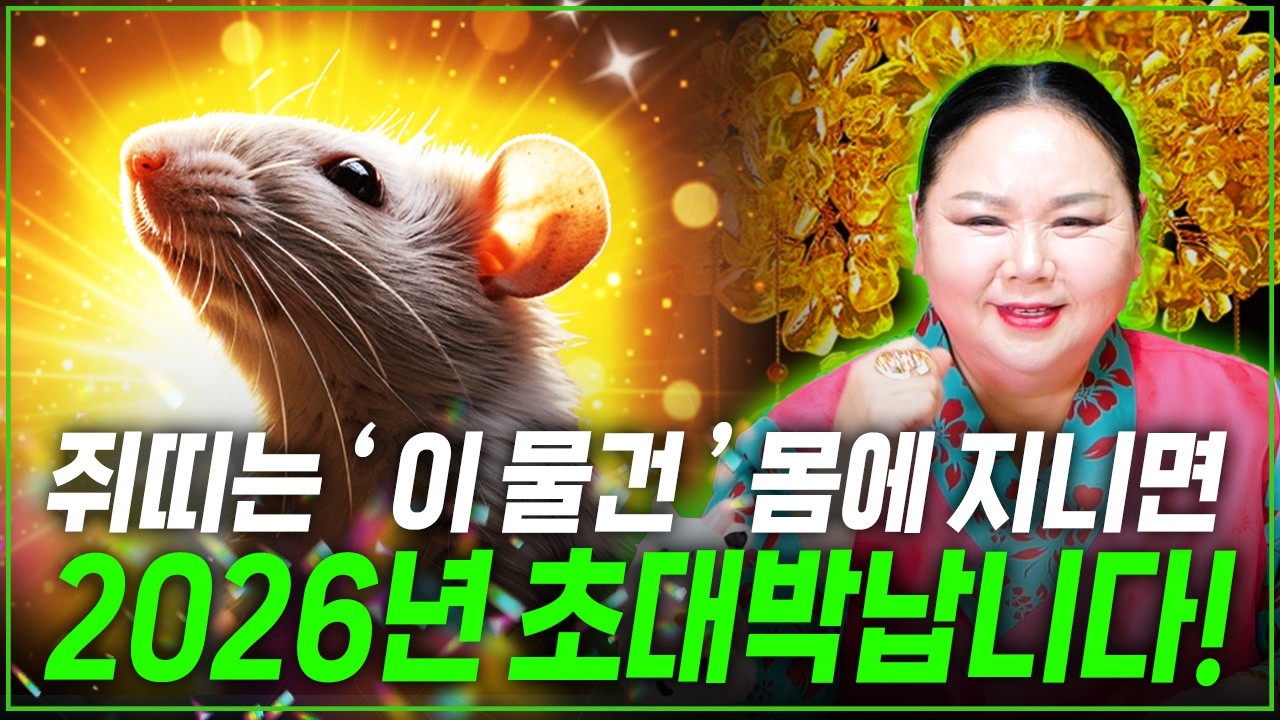 2026년 병오년 쥐띠는 이 '물건' 을 지니고 다니면 올해 100% 초대박납니다! / 2026년 병오년 쥐띠 운세